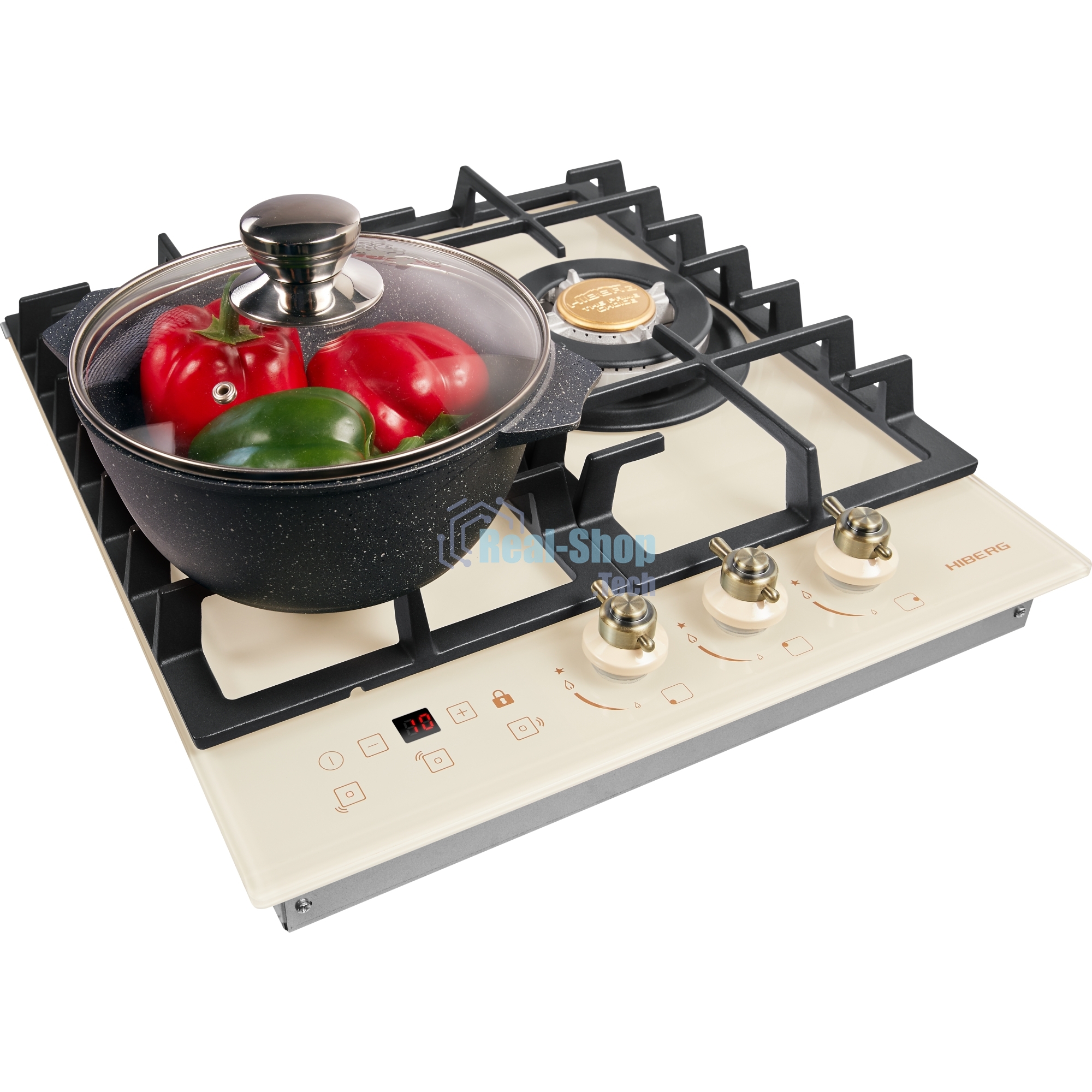 Варочная поверхность HIBERG VM 4535 Y, бежевый