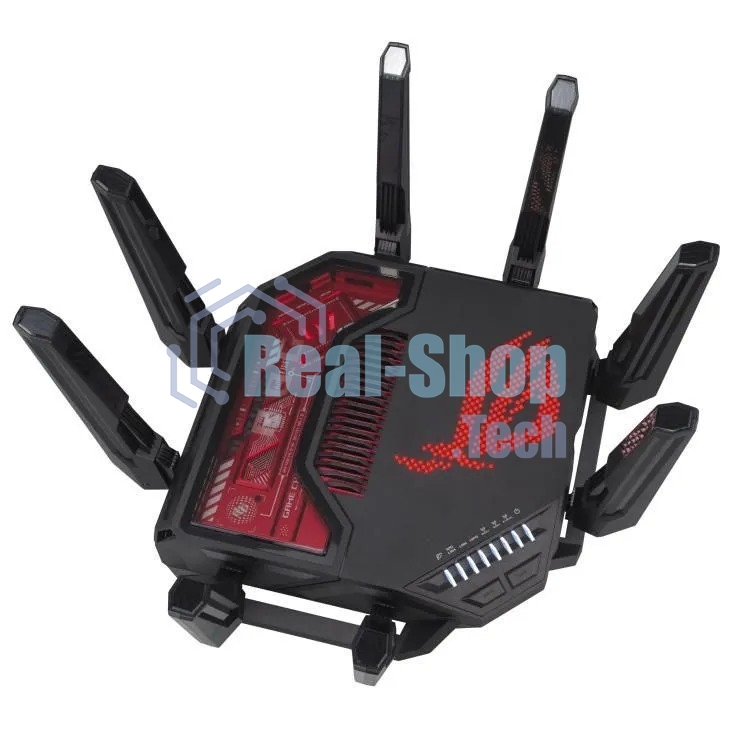 Маршрутизатор ASUS GT-BE19000, черный/красный, 90IG0850-MO9A0V