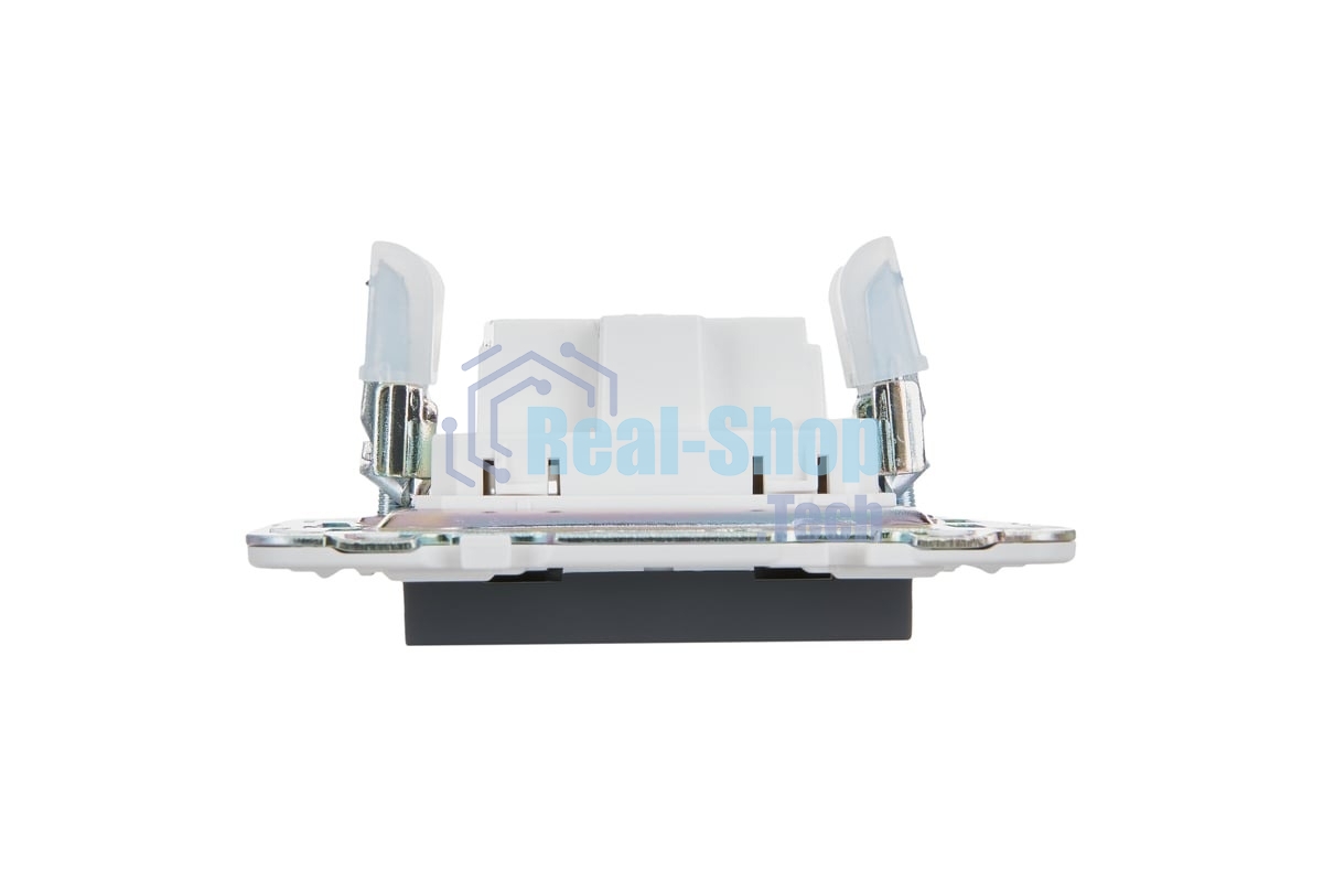 Розетка IEK SKANDY SK-R02G 10А графит без заземл. без защ. шторок SK-R10-10-K53