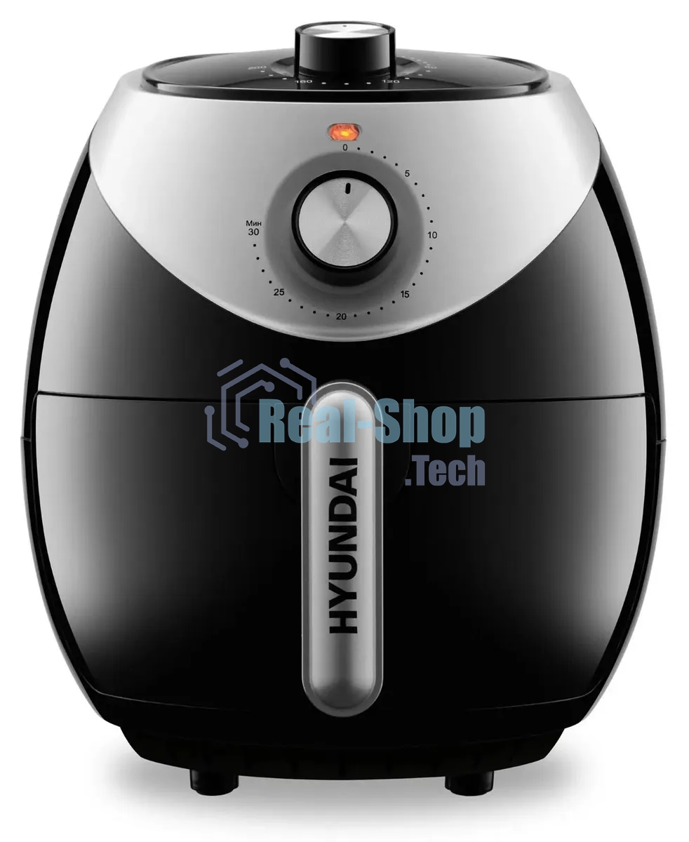 Аэрогриль Hyundai HYF-3456 1500Вт черный/серебристый