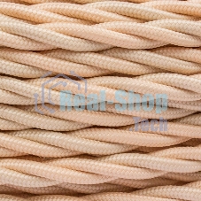 Провод ретро Bironi B1-434-719-50 3х1.5 матовый золото песочное (уп. 50 м)