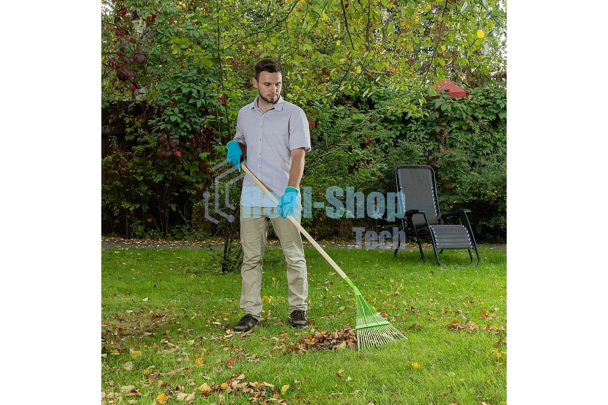 Грабли веерные стальные Palisad, 565 мм, 22 плоских зуба, эмалированные, усиленные, без черенка