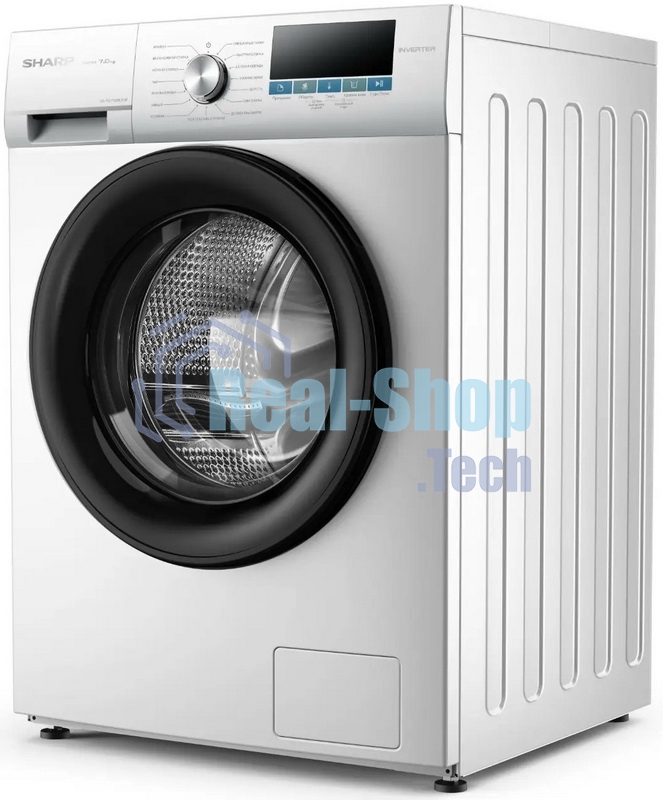 Стиральная машина Sharp ES-FSI812DLZ-W белый, загрузка фронтальная 8 кг, 1200 об/мин, класс A+++