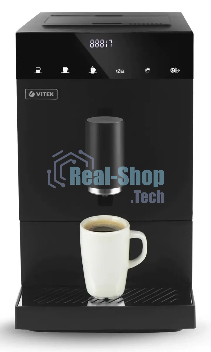 Кофемашина автоматическая Vitek Metropolis VT-8700 черный, зерновой кофе, 1.2 л, 1350 Вт, 20 Бар