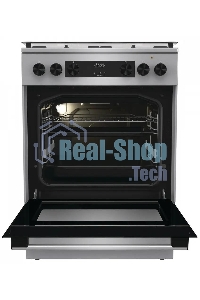 Плита комбинированная Gorenje GKS6C72XF серебристый, конфорок 4 газовых, духовка 71 л, 60 см x 85 см x 60 см