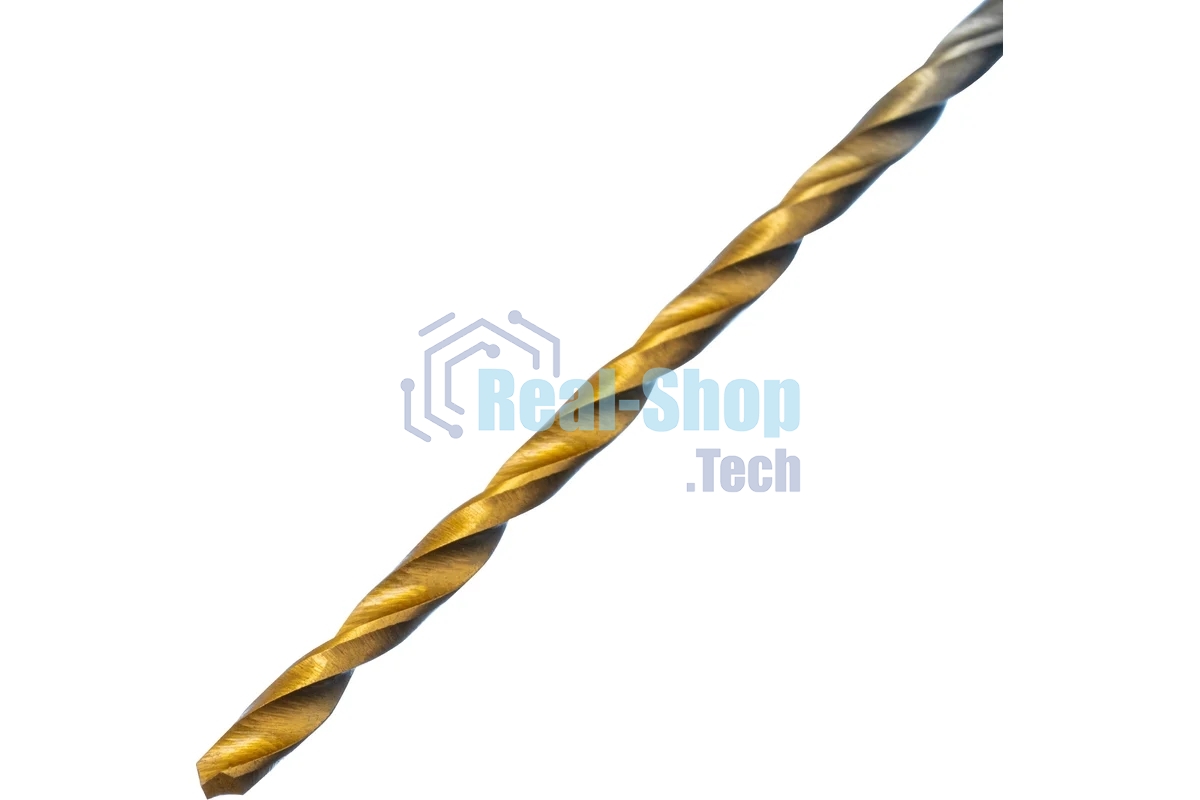 Сверло спиральное по металлу Denzel 2 х 86 мм Р6М5, Golden Tip, удлиненное, 2 шт.