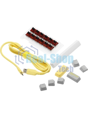 Клавиатура проводная A4Tech Bloody S87 Energy (S87 USB ENERGY WHITE) USB белый/желтый