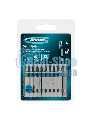 Бита Gross Torx 20х50мм, сталь S2, шестигр., 10 шт.
