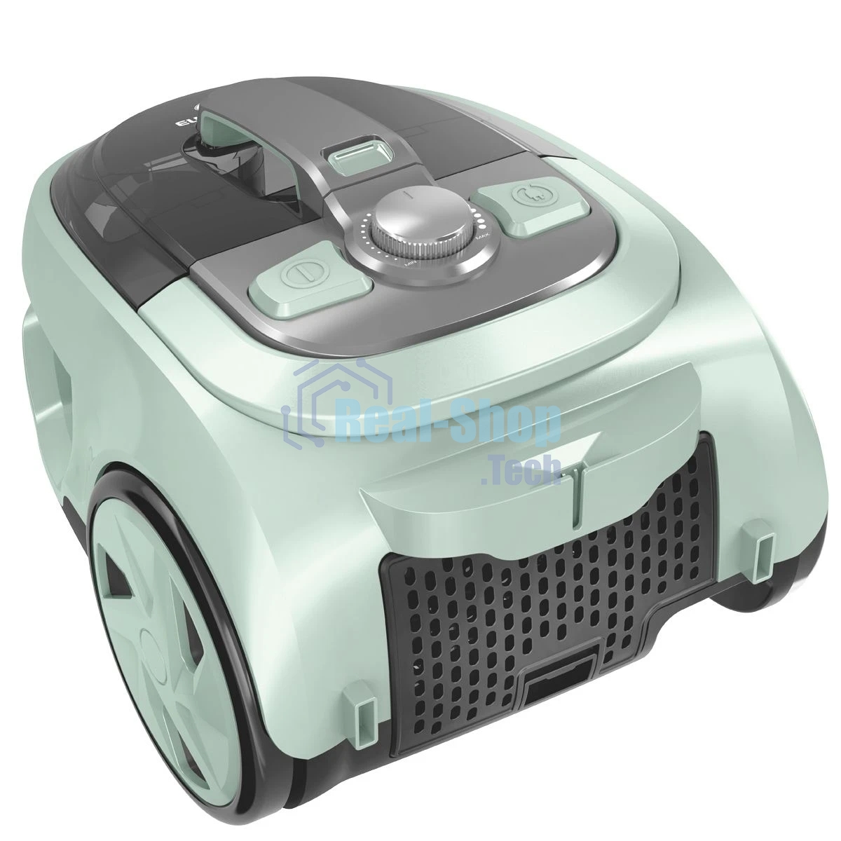 Пылесос Eurostek EVC-KP05С серый/бирюзовый, 400/2600 Вт, уборка сухая, пылесборник контейнер 2.5 л