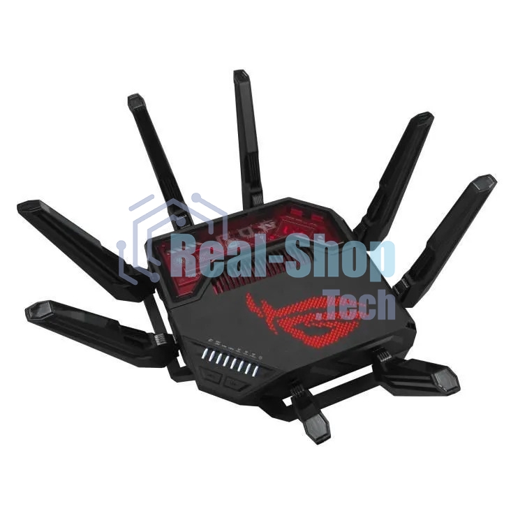 Маршрутизатор ASUS GT-BE19000, черный/красный, 90IG0850-MO9A0V