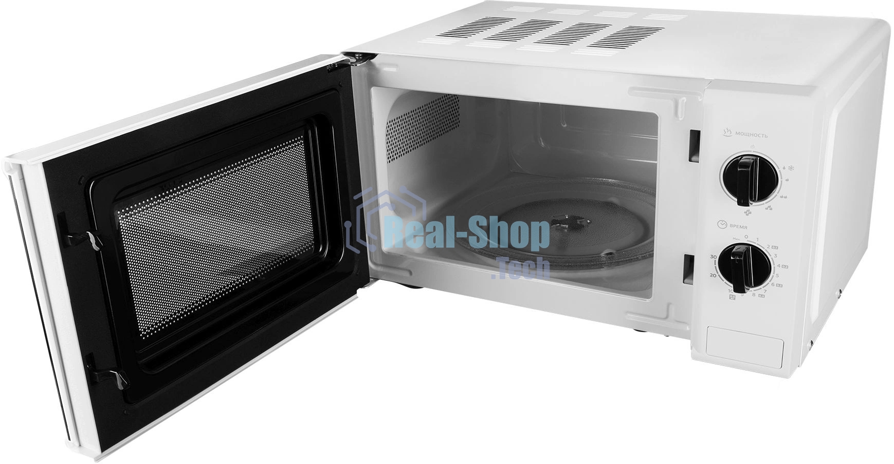 Микроволновая печь Hyundai HYM-M2048 белый, 20 л, 700 Вт, переключатели - поворотный механизм