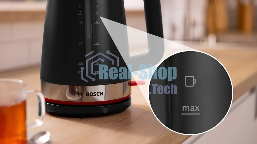 Чайник электрический Bosch TWK4M223 1.7л. черный корпус: пластик