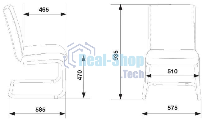 Кресло компьютерное Бюрократ CH-250-V/BLACK черный, искусственная кожа