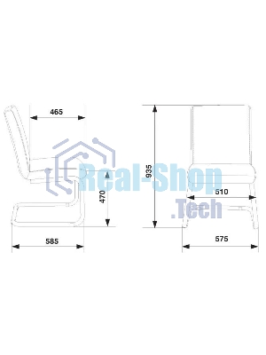 Кресло Бюрократ CH-250-V/BLACK черный, экокожа, 120 кг, механизм качания