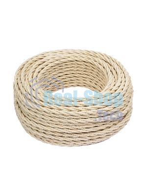 Провод ретро Bironi B1-434-719-50 3х1.5 матовый золото песочное (уп. 50 м)