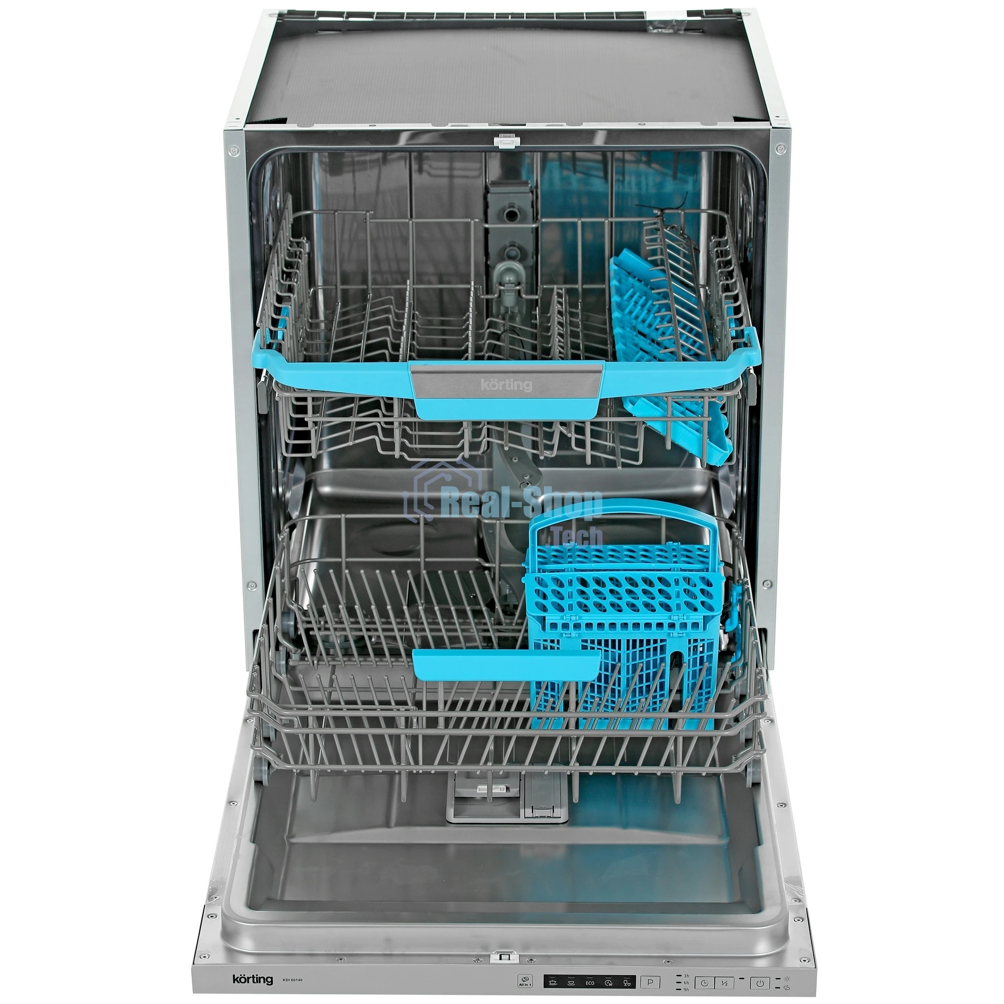 Встраиваемая посудомоечная машина Korting KDI 60140, нержавеющая сталь, 59.8 см, 14 компл., 49 дБ, класс A++