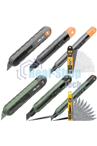 Набор технических ножей Home Series Green Deli HT4003L (ножи 9мм+18мм+Т-образный), эксклюзивный дизайн, корпус из высококачественного софттач пластика