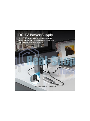 Док-станция Vention TPJH0-EU, USB Type-C, HDMI/VGA/USB/RJ45/SD/3.5мм/PD/DC, USB Type-C