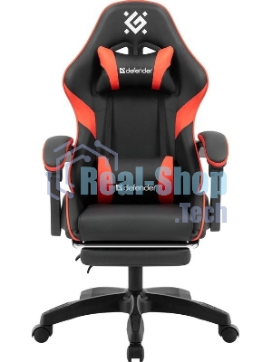 Кресло игровое Defender Serenity черный/красный,класс 2, PU,подножка