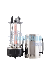 Шашлычница электрическая Centek CT-1460 1000Вт, Кварц нагр, Рецепты, 5 шамп (310мм), вращ 12раз/мин+ колба!