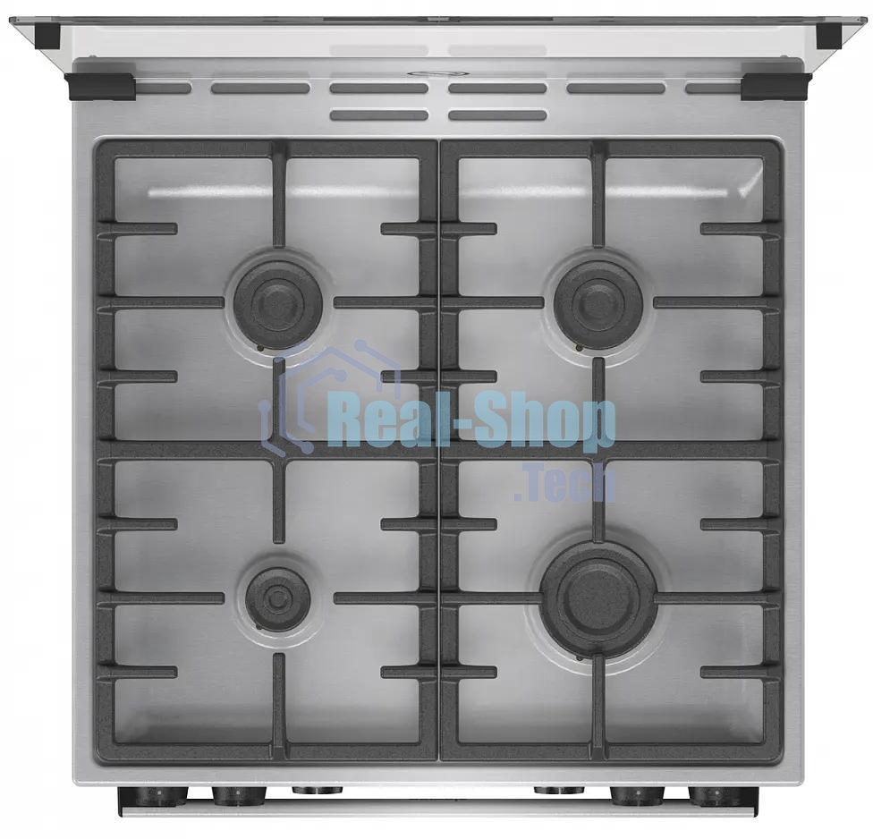 Плита комбинированная Gorenje GKS6C72XF серебристый, конфорок 4 газовых, духовка 71 л, 60 см x 85 см x 60 см