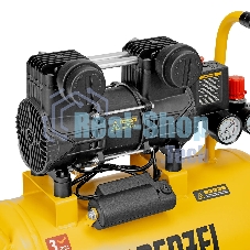 Компрессор безмасл. малошумный Denzel DLP-950/24, 950 Вт, 24 л, 2850 об/мин, 170 л/мин