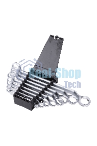 Набор накидных изогнутых гаечных ключей 8 шт Deli DL150008A Спецификация: 6x7мм, 8x9мм, 10x11мм, 12x13мм, 14x15мм, 16x17мм, 18x19мм, 20x22мм. Матовая хромированная поверхность. Пластиковая упаковка.