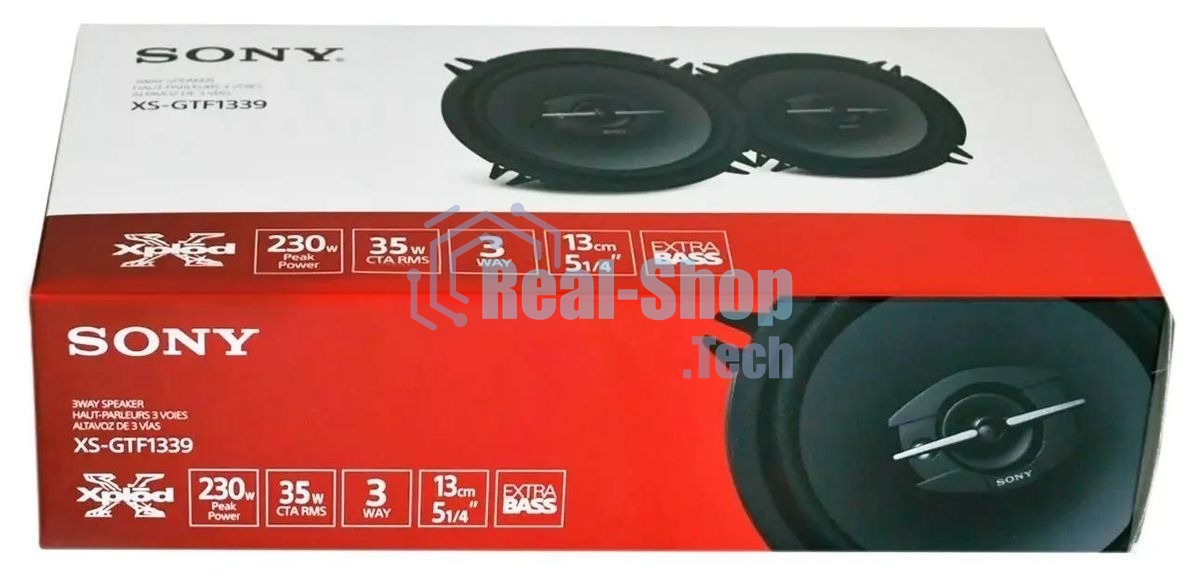 Колонки автомобильные Sony XS-GTF1339 (без решетки) 230Вт 89дБ 13см (5дюйм) (ком.:2кол.) коаксиальные трехполосные