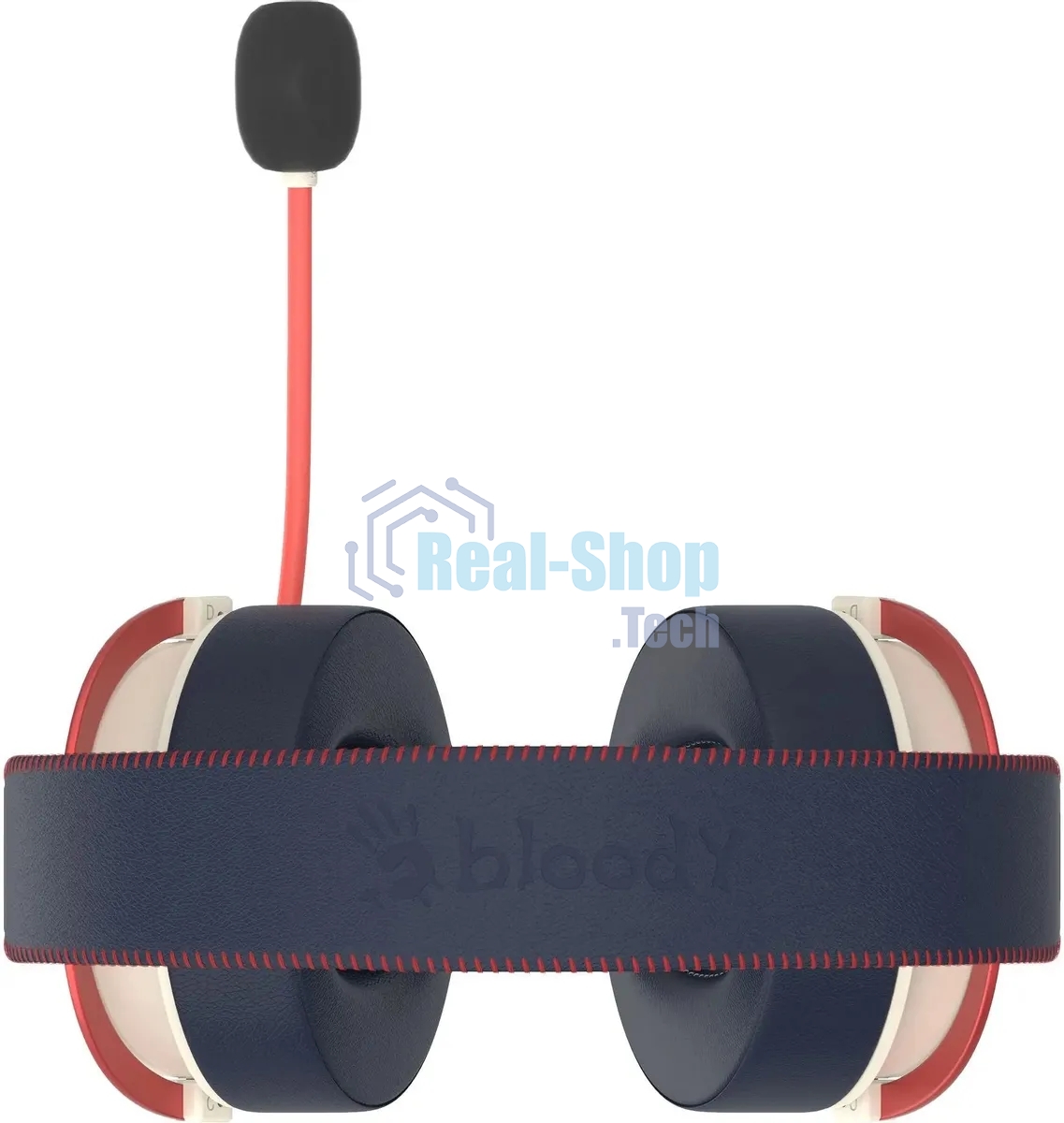 Гарнитура Bloody MR595 Proxy Boom белый-чёрный, беспроводная + проводная, радиоканал, до 135 ч, съёмный микрофон, подсветка