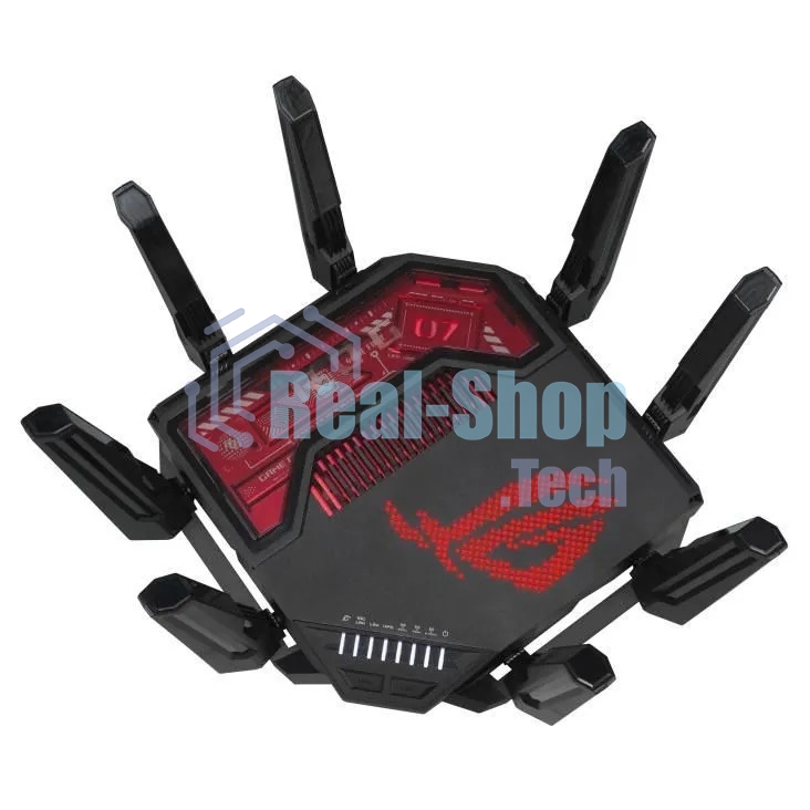 Маршрутизатор ASUS GT-BE19000, черный/красный, 90IG0850-MO9A0V