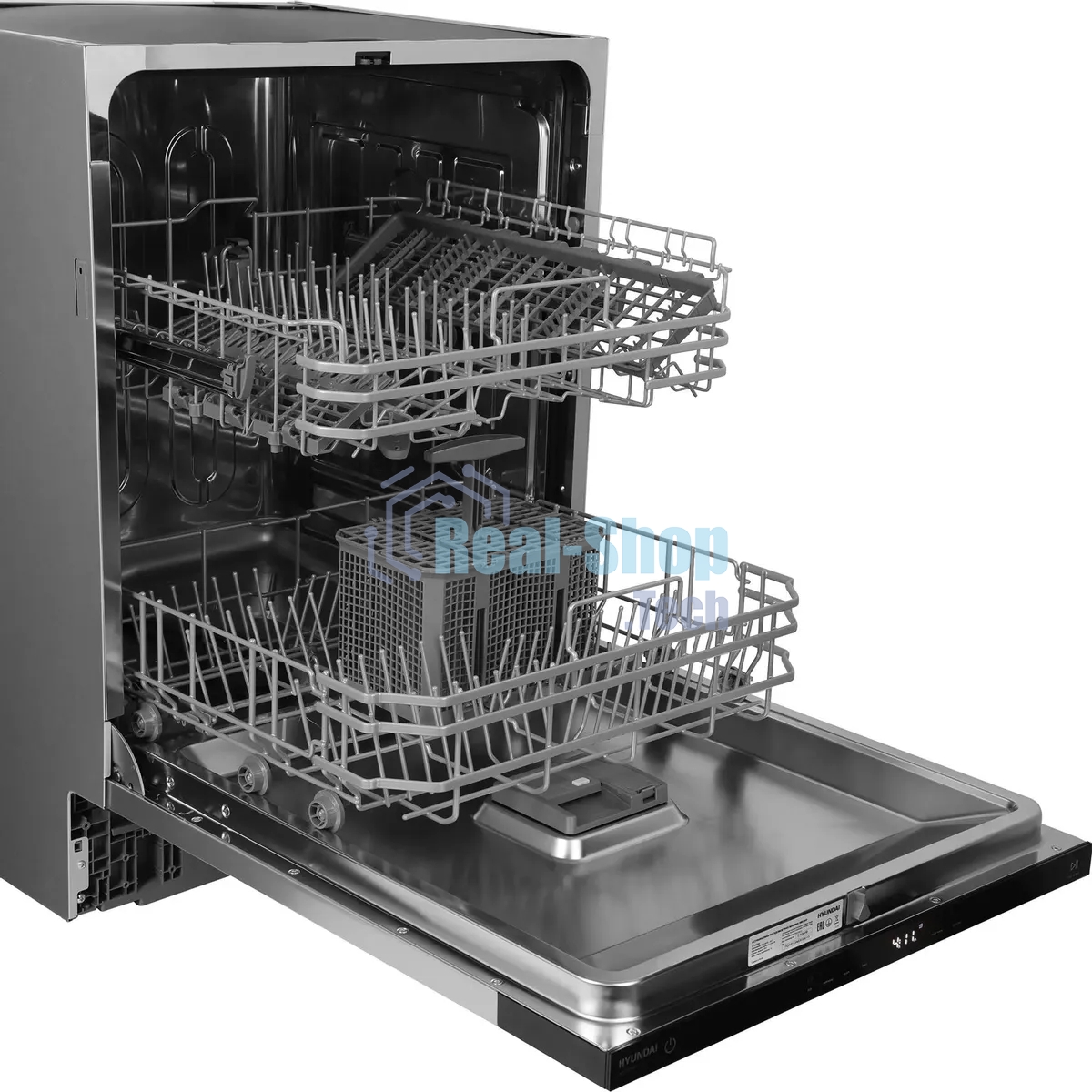 Встраиваемая посудомоечная машина Hyundai HBD 642, нержавеющая сталь, 59.8 см, 13 компл., 49 дБ, класс A++