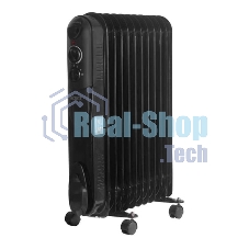 Обогреватель масляный Ресанта ОМПТ-12НЧ (11 секций) черный, 2500 Вт, 30 м2, термостат 67/3/15