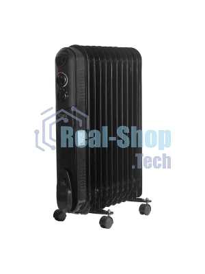 Обогреватель масляный Ресанта ОМПТ-12НЧ (11 секций) черный, 2500 Вт, 30 м2, термостат 67/3/15