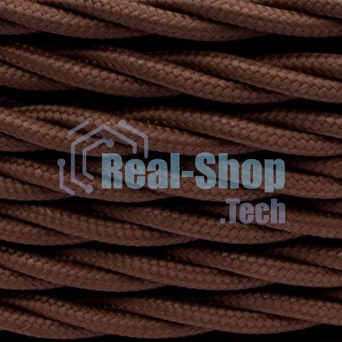 Провод ретро Bironi B1-434-72-50 3х1.5 матовый коричневый (уп. 50 м)