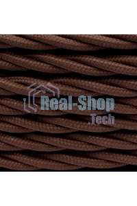 Провод ретро Bironi B1-434-72-50 3х1.5 матовый коричневый (уп. 50 м)