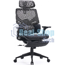 Кресло офисное Cactus CS-CHR-MC01-GYBK серый, сиденье черный, с подголов.