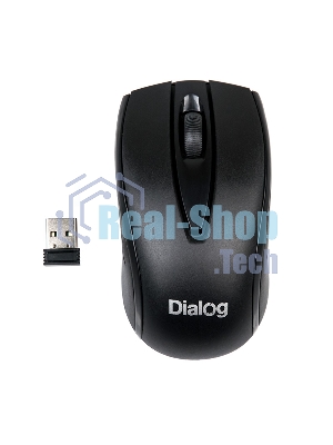 Мышь беспроводная Dialog Comfort MROC-17U черный, 1200 dpi, радиоканал, USB, кнопки - 3