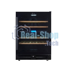 Винный шкаф встраиваемый Cellar Private CP043-2TB чёрный, 129 л, 2 отсека, 43 бут.