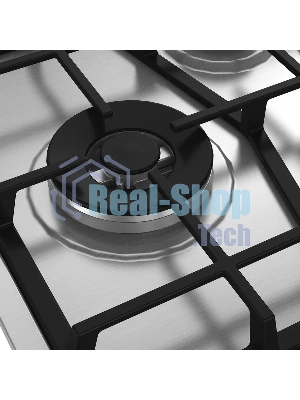 Газовая варочная поверхность Hotpoint HGMTS 643 W IX, 4 конфорки, нержавеющая сталь, 7800 Вт