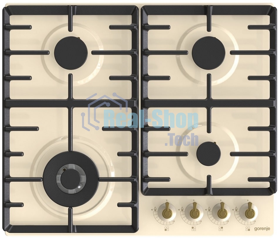Встраиваемая газовая панель Gorenje Газ, 60 × 13 × 52 см, слоновая кость