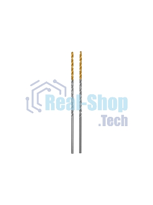 Сверло спиральное по металлу Denzel 2 х 86 мм Р6М5, Golden Tip, удлиненное, 2 шт.