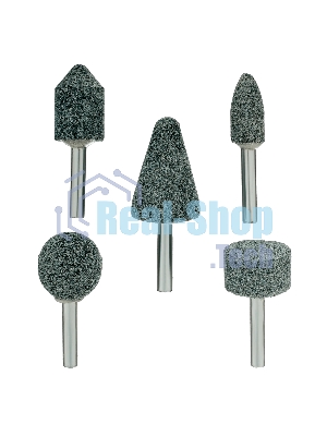 Набор шарошек Denzel абразивных для дрели (ПШМ), 63С, 5 шт.