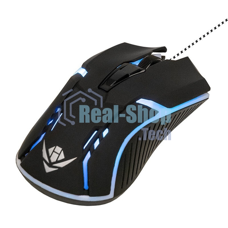 Комплект клавиатура+мышь Nakatomi KMG-2305U проводной, USB, 1600 DPI, черный