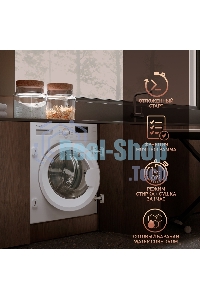 Стирально-сушильная машина Weissgauff WMDI 6148D (404317) белый, фронтальная загрузка 8 кг, 1400 об/мин, класс:A