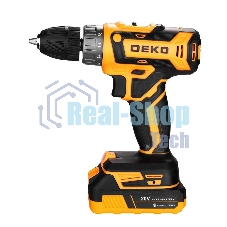 Дрель-шуруповерт аккумуляторная Deko GCD20DU PRO, 20В, 2 АКБ, Кейс + набор 63 инструмента для дома