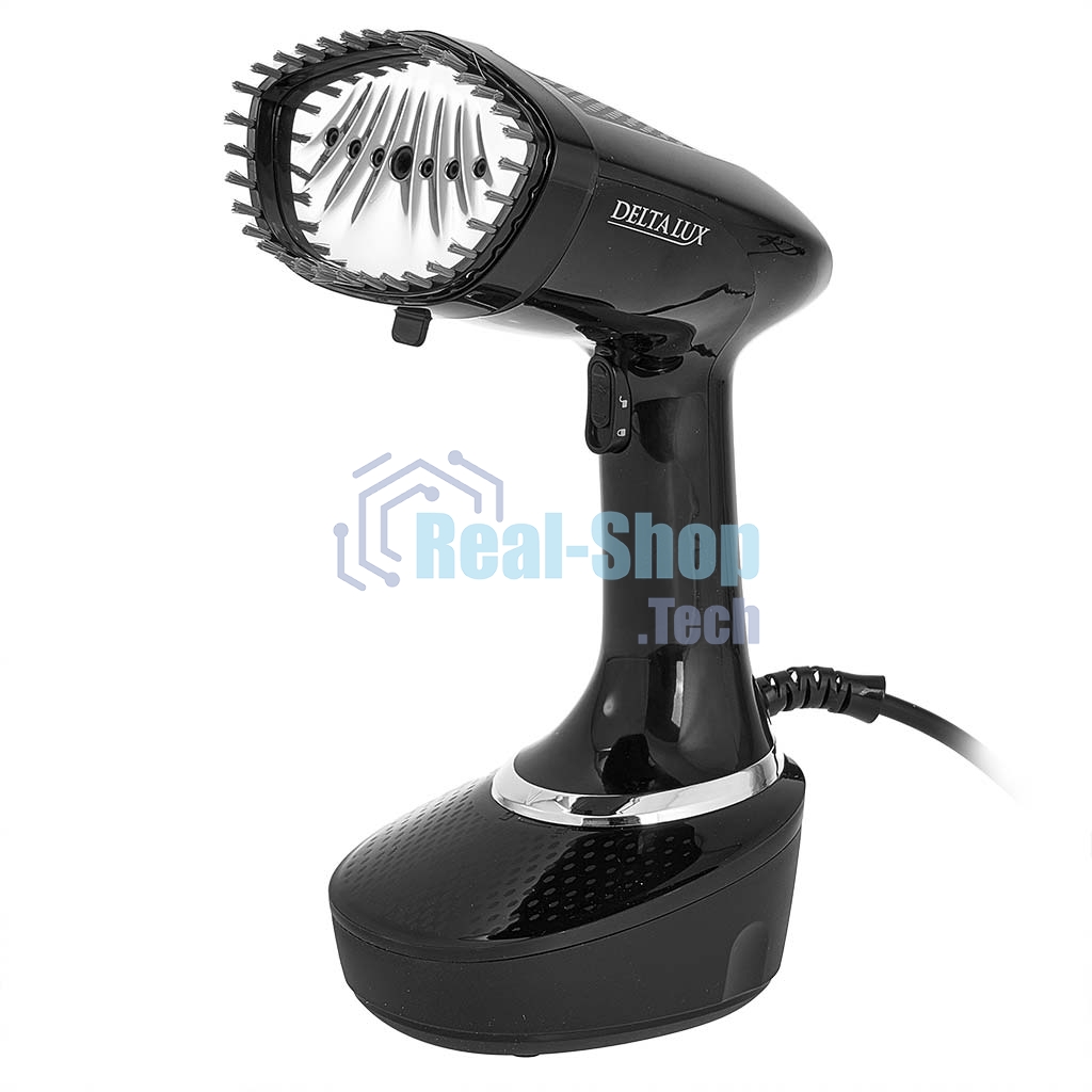 Отпариватель Delta LUX DE-3200P черный, 1500 Вт, 30 г/мин, 400 мл