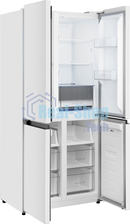 Холодильник Weissgauff WCD 450 W NoFrost Inverter белый трехкамерный 287/163л морозилка снизу, No Frost, Side by Side