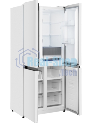 Холодильник Weissgauff WCD 450 W NoFrost Inverter белый трехкамерный 287/163л морозилка снизу, No Frost, Side by Side