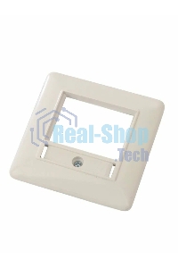 Рамка для розетки квадратная 80x80 евро белая с металл.прокладкой