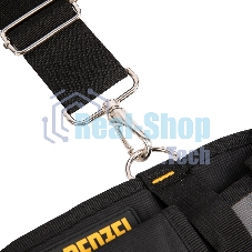 Пояс монтажника усиленный Denzel с лямками, сумки поясные, держатель для молотка